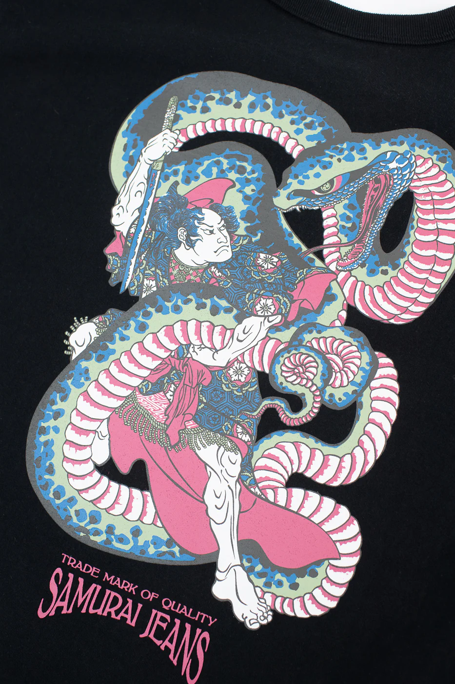 SJST25-102L - "Snake Slayer" Heavyweight T-Shirt  - Black - Image 2