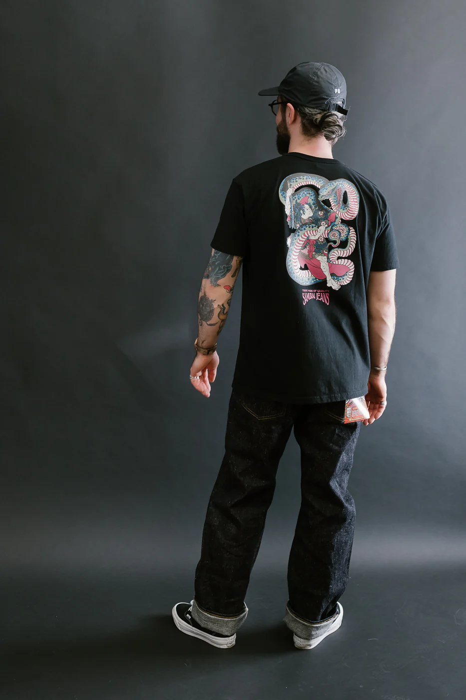 SJST25-102L - "Snake Slayer" Heavyweight T-Shirt  - Black - Image 9