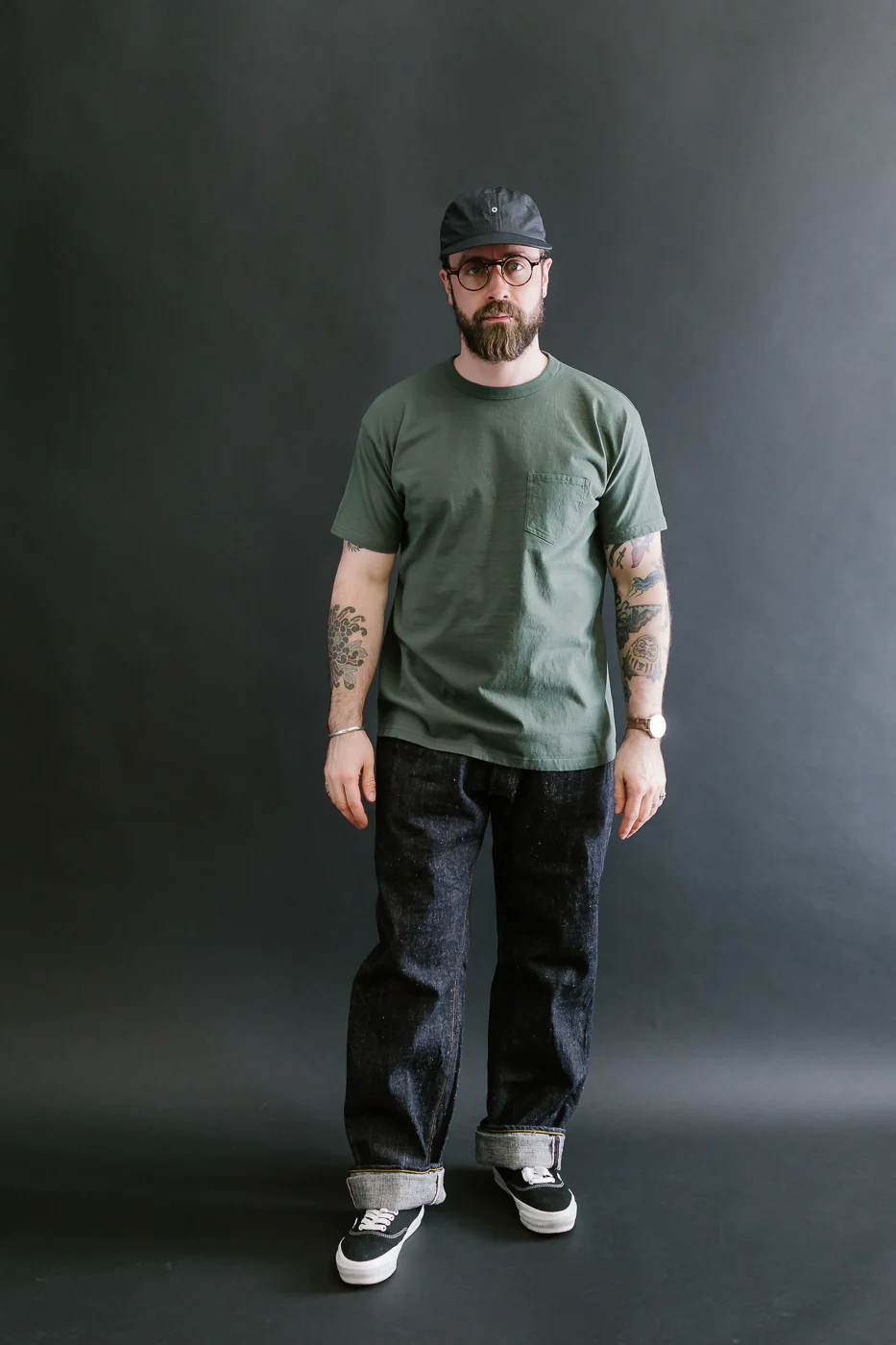 SJST25-102L - "Snake Slayer" Heavyweight T-Shirt  - Moss Green - Image 7