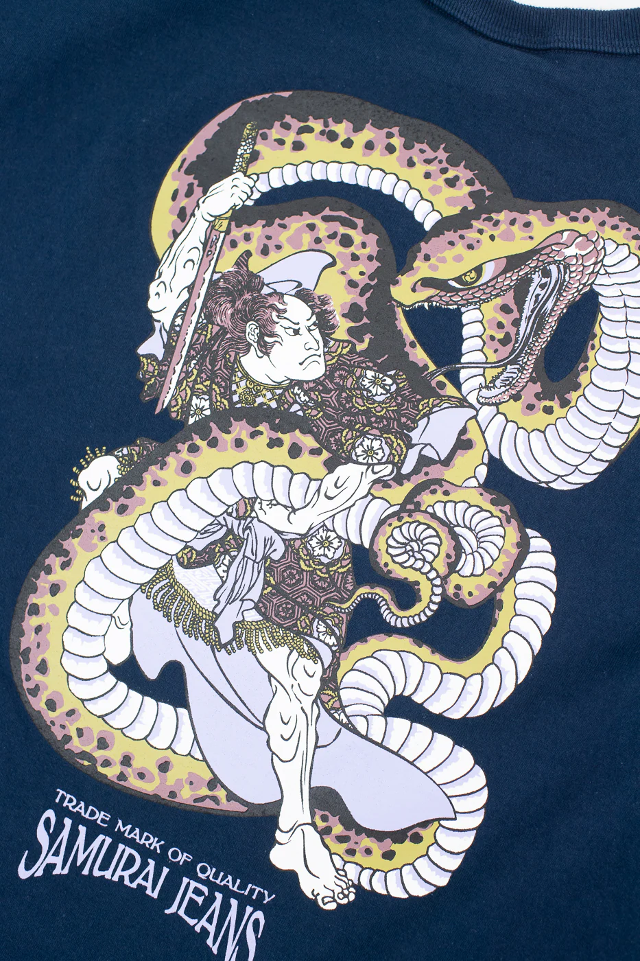 SJST25-102L - "Snake Slayer" Heavyweight T-Shirt  - Navy - Image 2