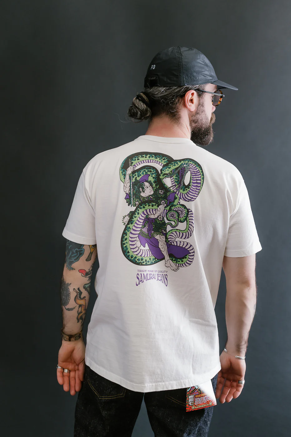 SJST25-102L - "Snake Slayer" Heavyweight T-Shirt  - White - Image 12