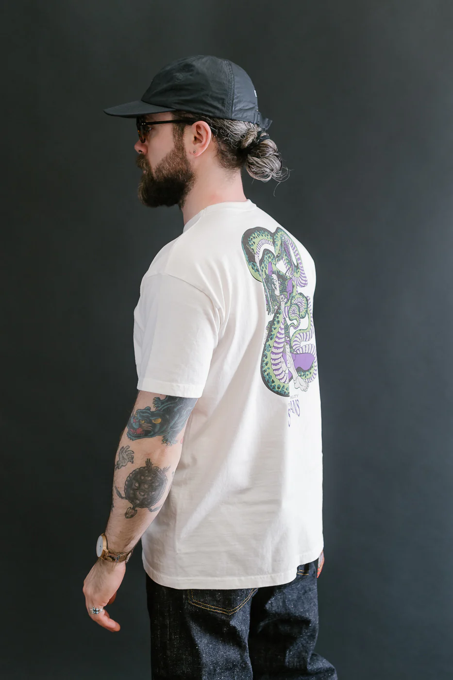SJST25-102L - "Snake Slayer" Heavyweight T-Shirt  - White - Image 13