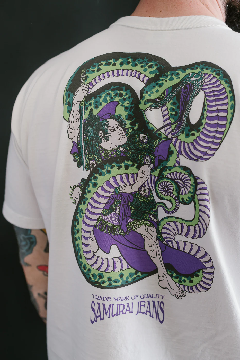 SJST25-102L - "Snake Slayer" Heavyweight T-Shirt  - White - Image 18