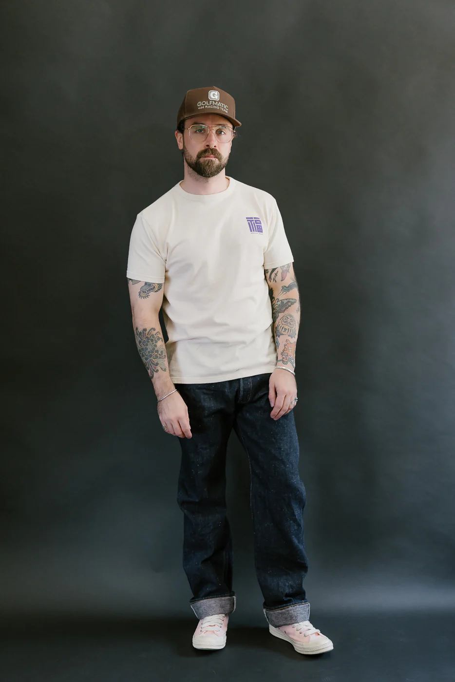 SJST25-105 - "Daikoku-Ebisu" Inlay Loopwheel T-Shirt - Ivory - Image 8