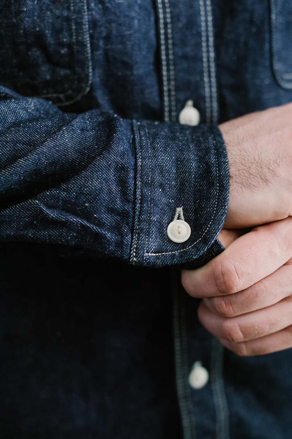 SJWS-SC01W - 10oz "Samurai Cotton" Denim Work Shirt - Indigo - Image 17