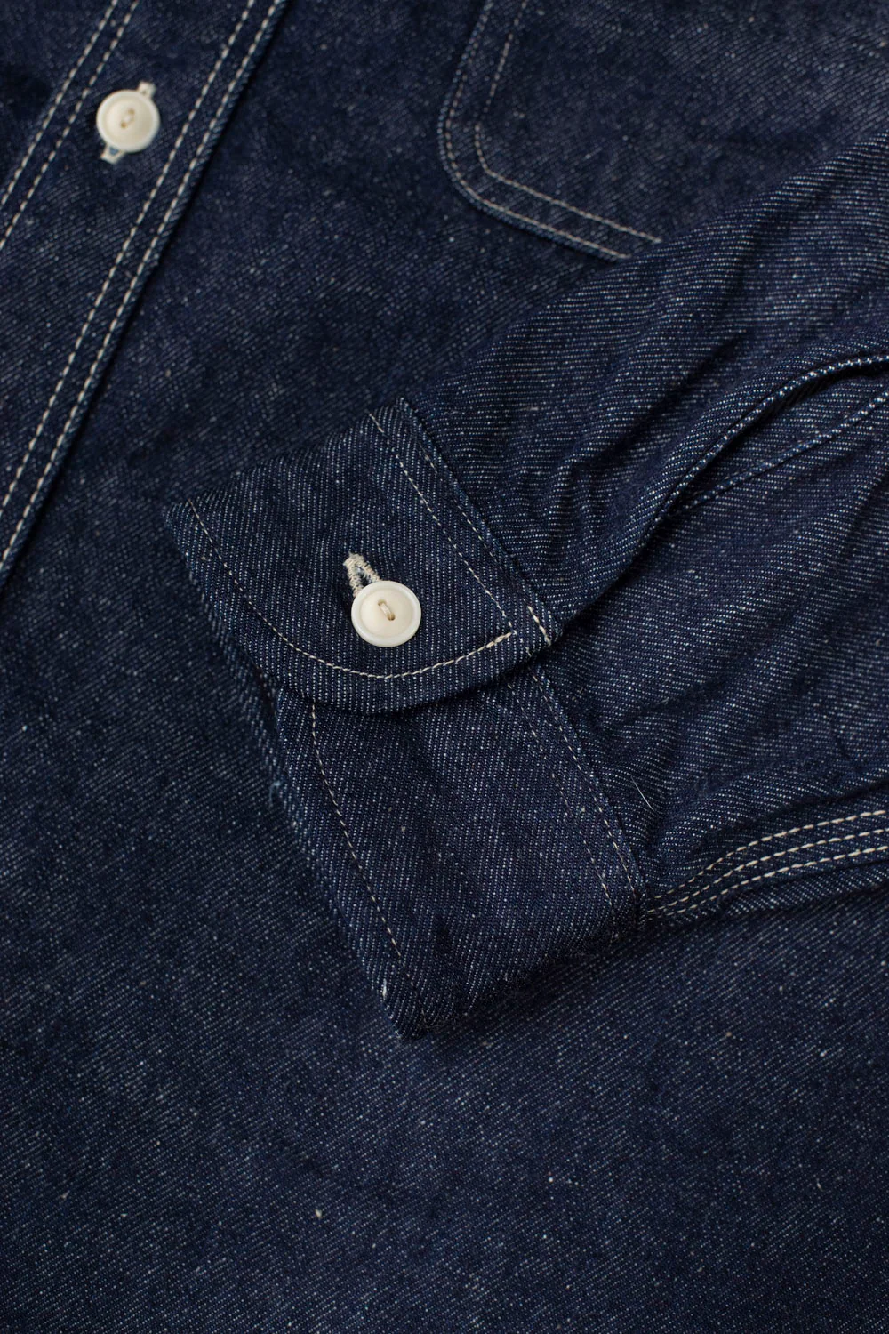 SJWS-SC01W - 10oz "Samurai Cotton" Denim Work Shirt - Indigo - Image 3