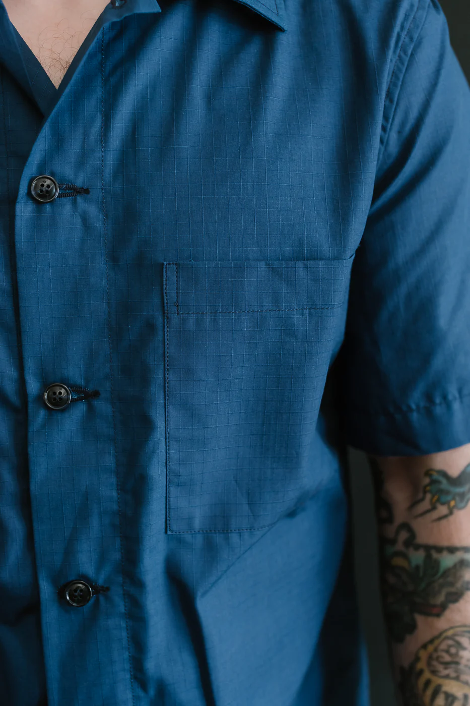 Skyliner Lounge Shirt - Indigo Ripstop - Image 18