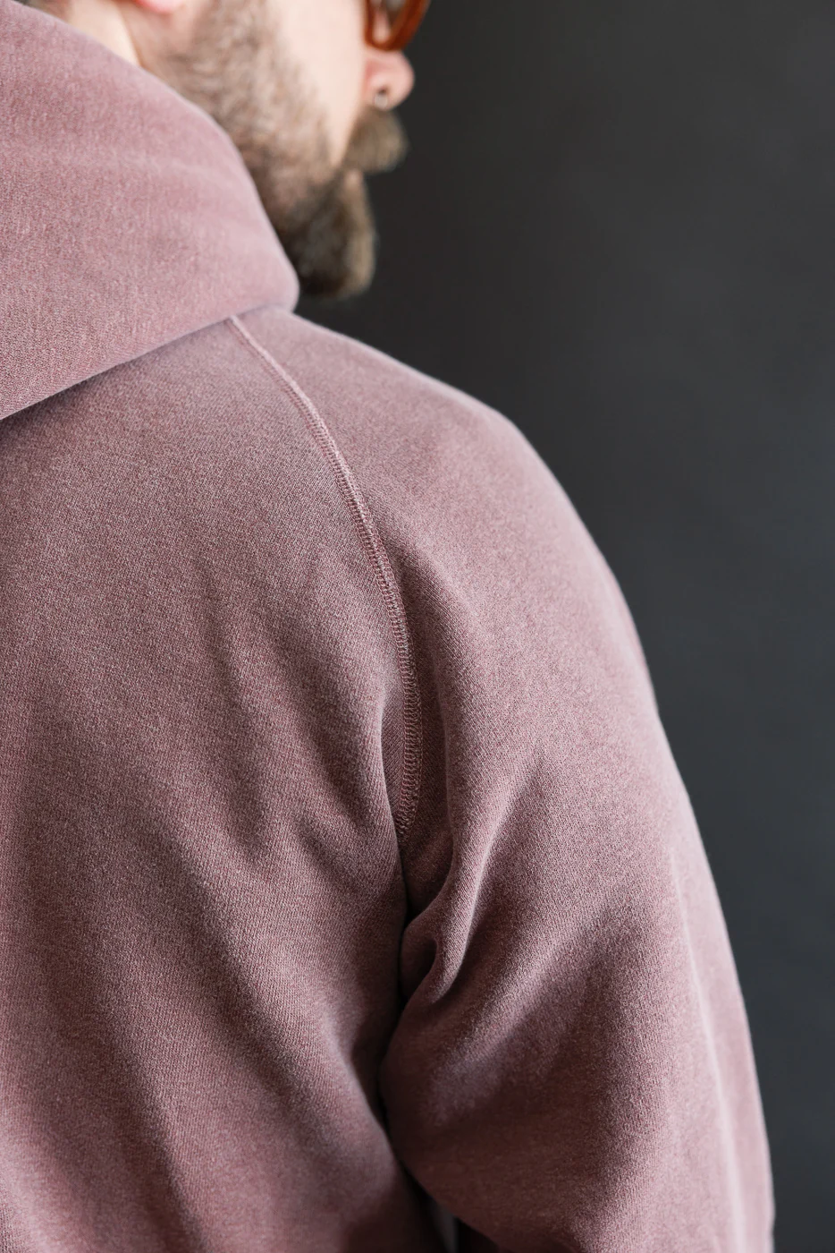 "Smile" Faded Print Sweat Hoodie - PD Bordeaux - Image 19