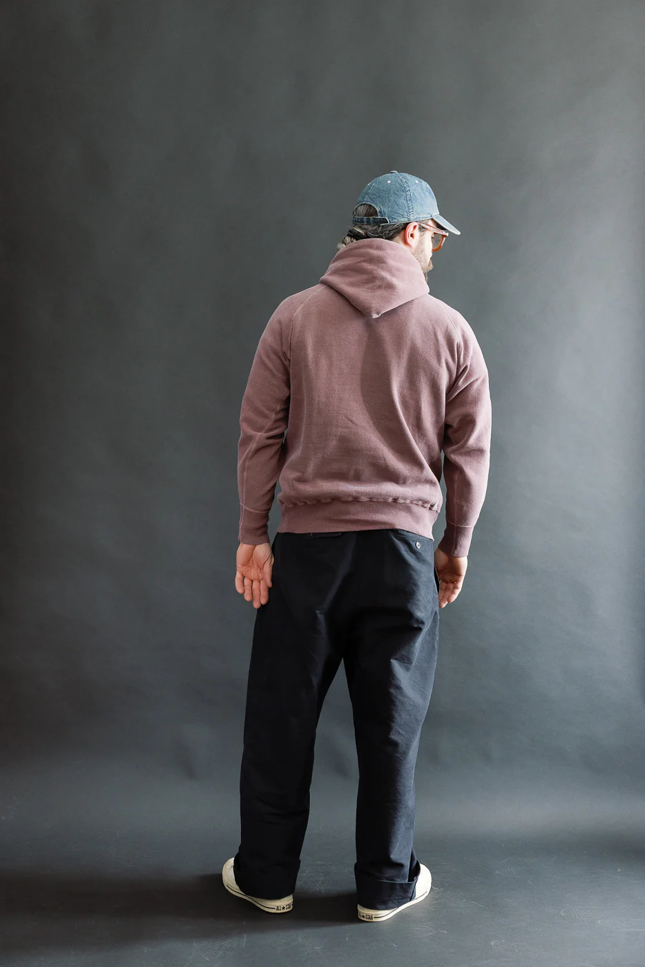 "Smile" Faded Print Sweat Hoodie - PD Bordeaux - Image 8