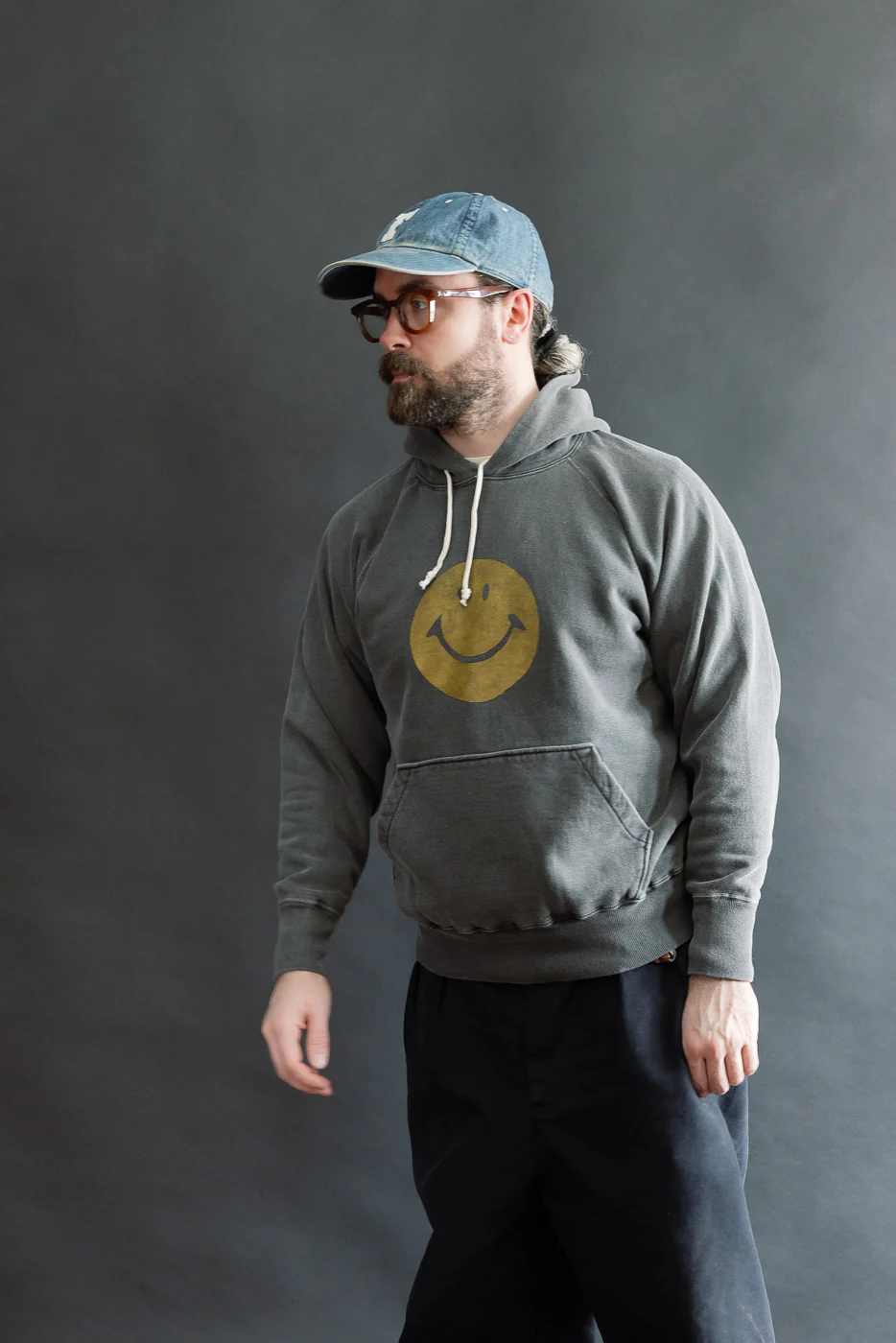 "Smile" Faded Print Sweat Hoodie - PD Sumikuro - Image 14