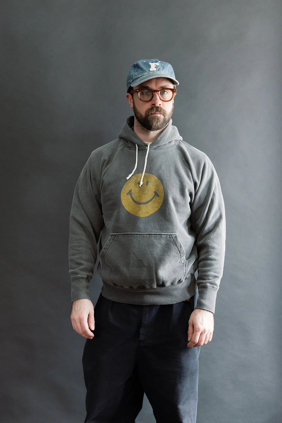 "Smile" Faded Print Sweat Hoodie - PD Sumikuro - Image 15