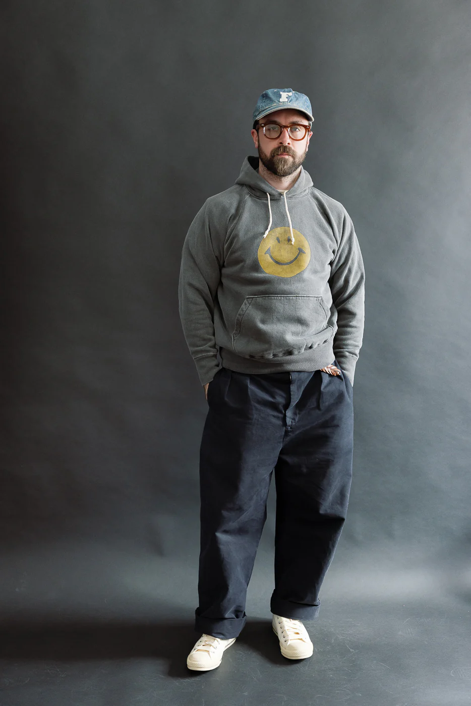 "Smile" Faded Print Sweat Hoodie - PD Sumikuro - Image 6