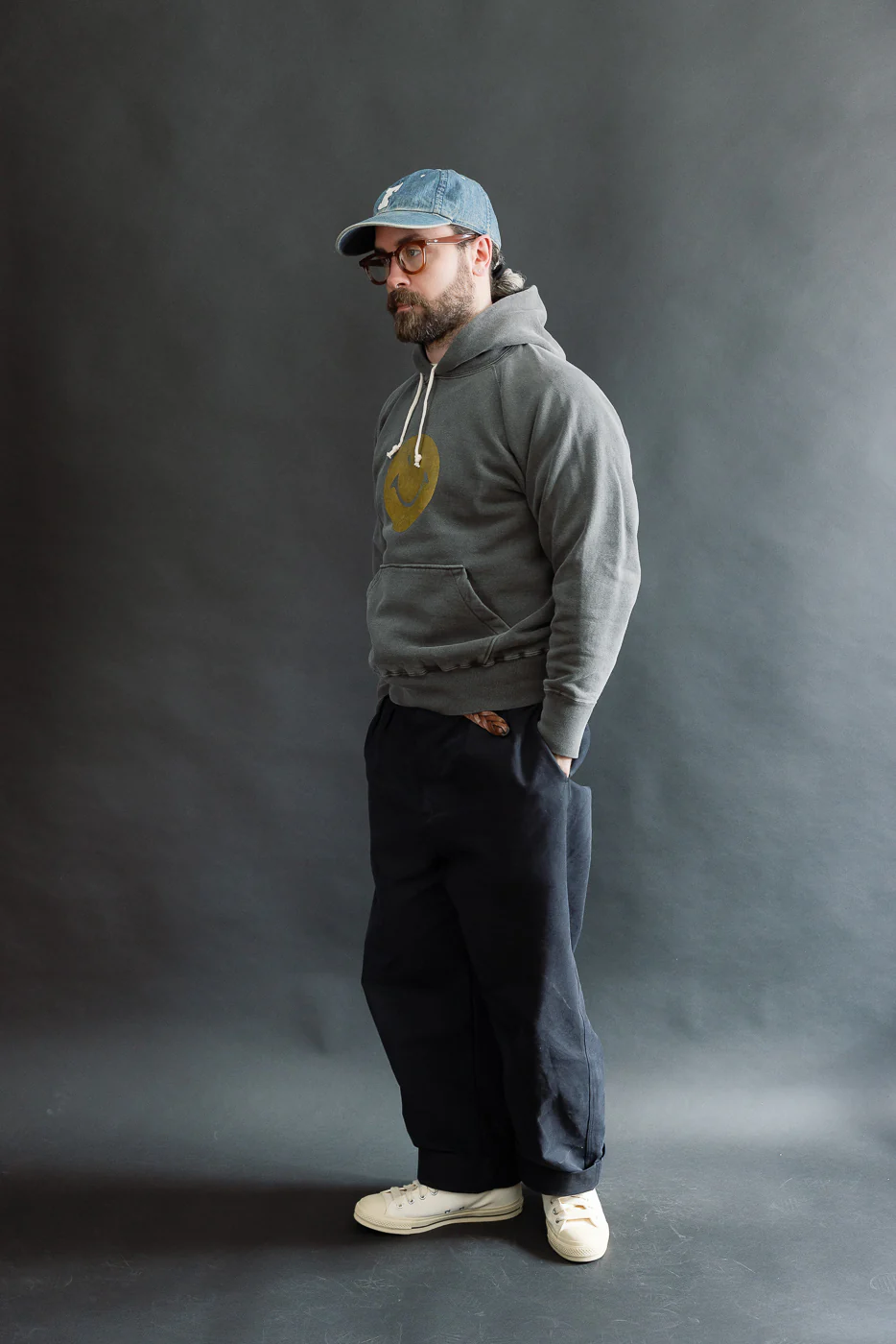 "Smile" Faded Print Sweat Hoodie - PD Sumikuro - Image 7