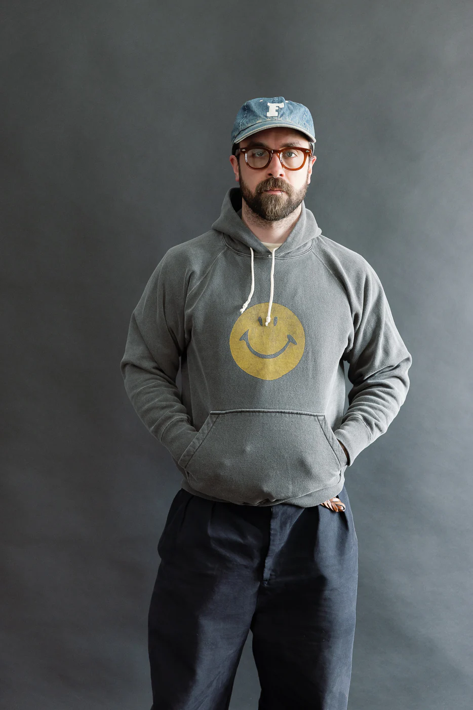 "Smile" Faded Print Sweat Hoodie - PD Sumikuro - Image 9