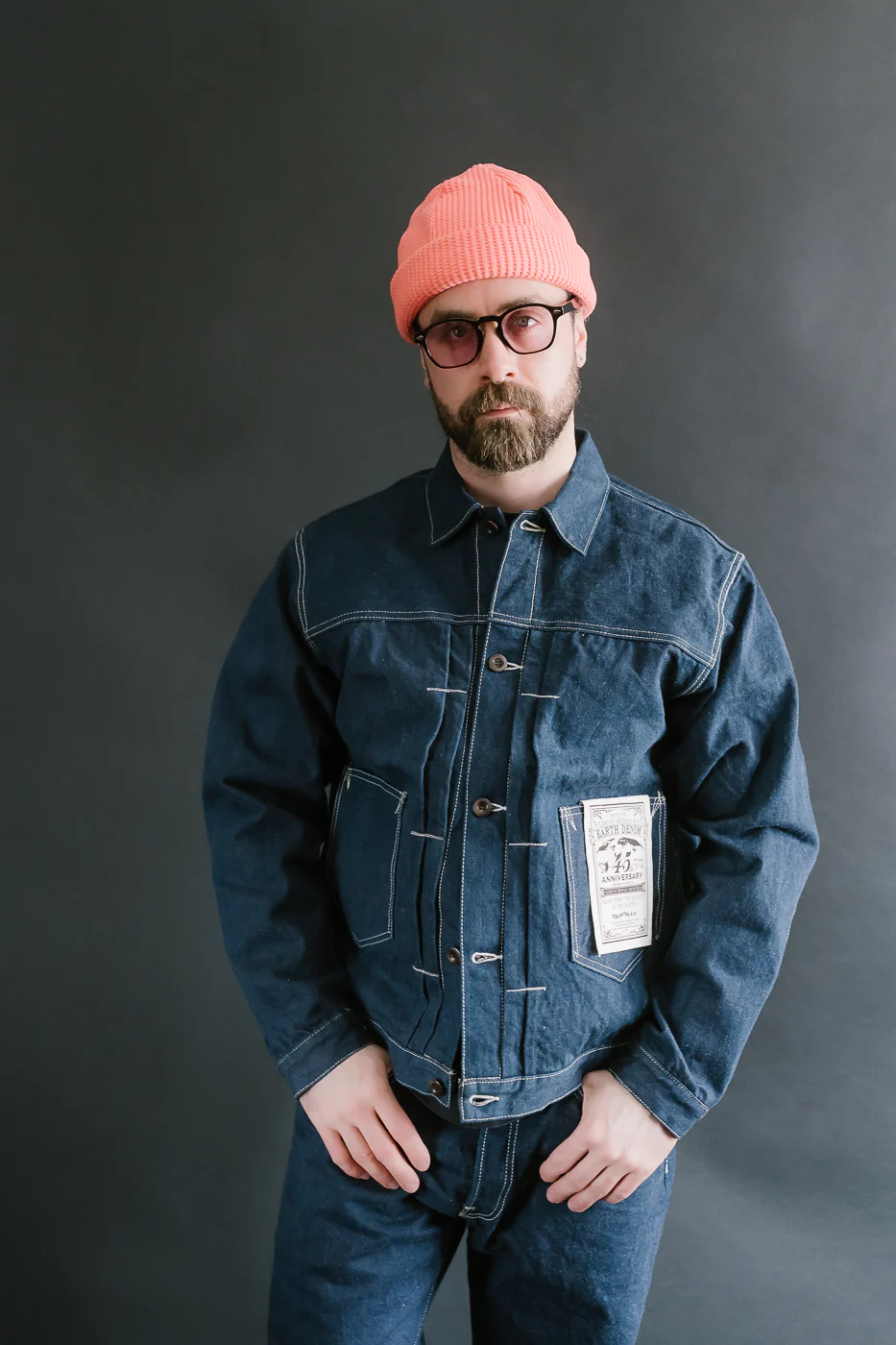 SP-114 - 15oz Foxfibre® "Earth Denim" 45th Anniversary Selvedge - Jean Jacket - Image 10