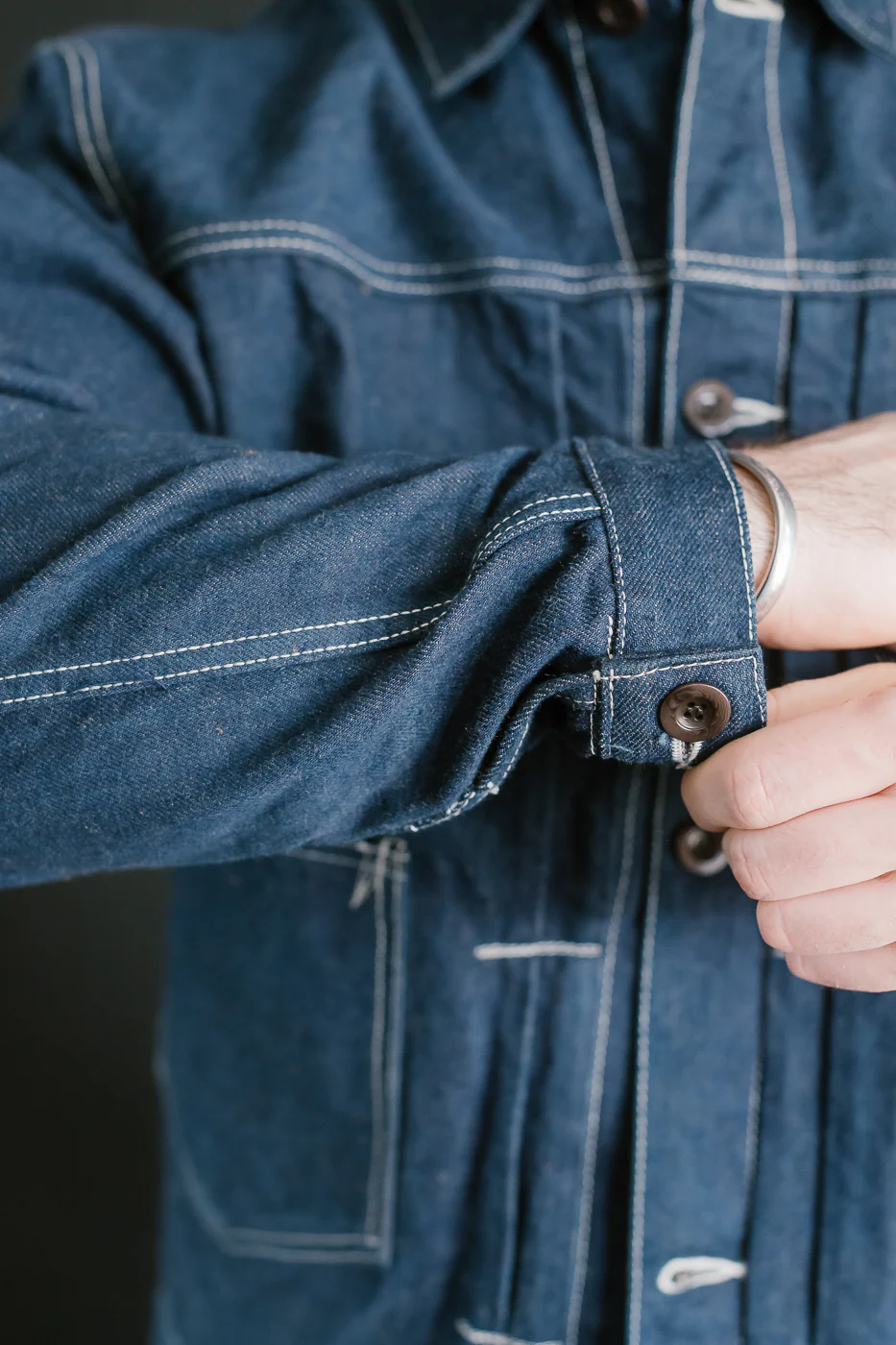 SP-114 - 15oz Foxfibre® "Earth Denim" 45th Anniversary Selvedge - Jean Jacket - Image 21