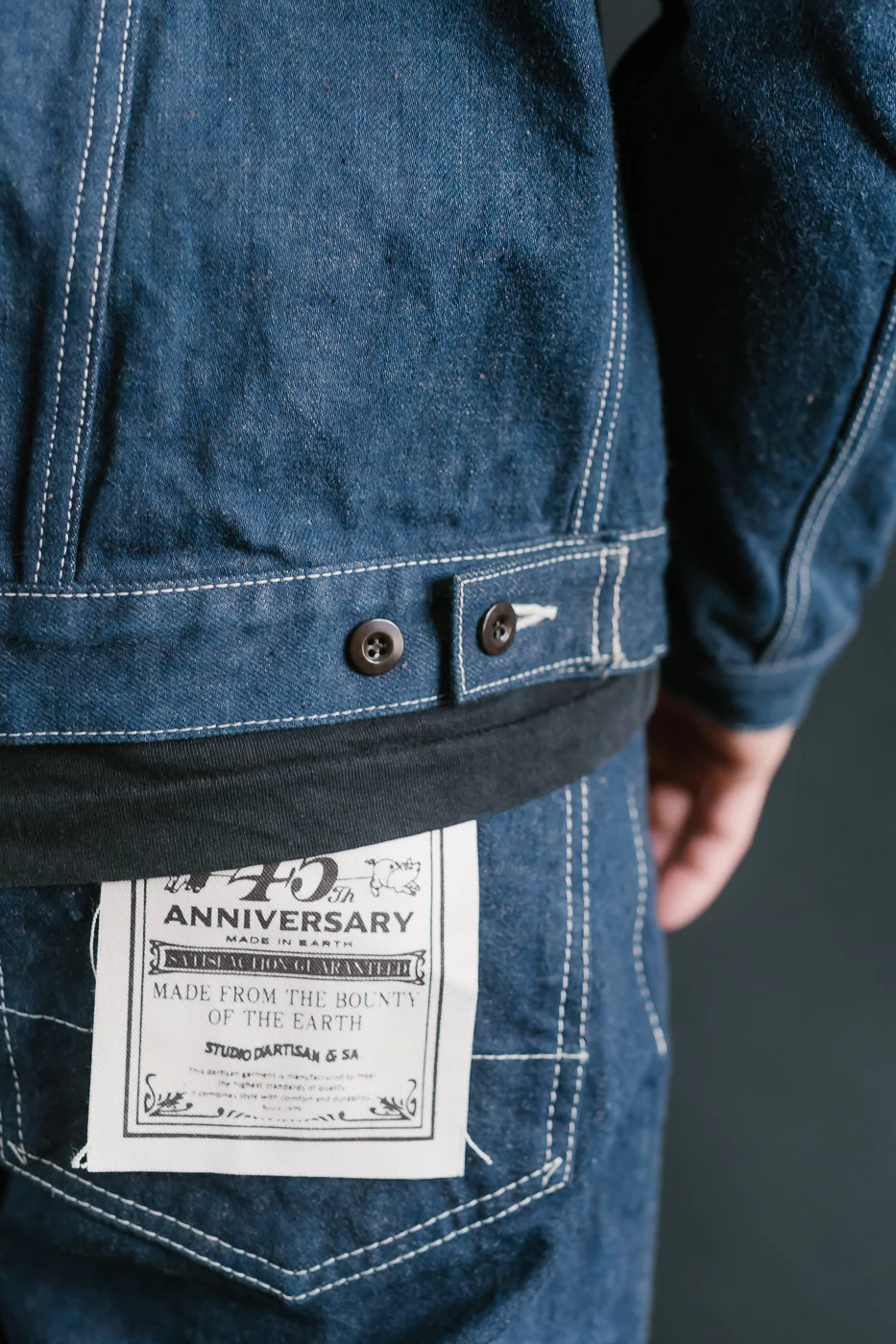 SP-114 - 15oz Foxfibre® "Earth Denim" 45th Anniversary Selvedge - Jean Jacket - Image 23