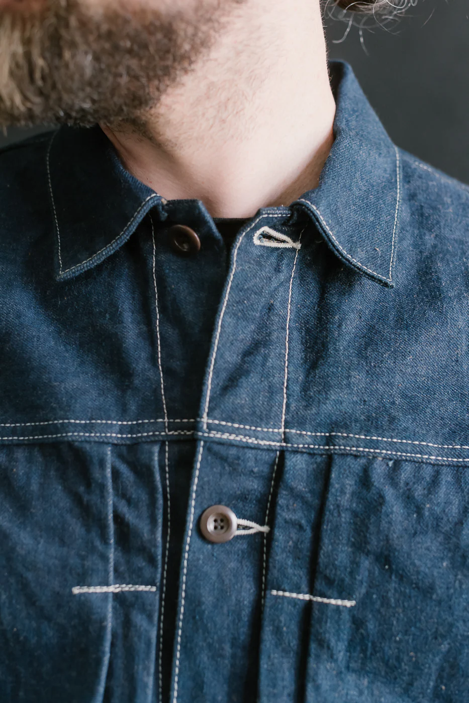 SP-114 - 15oz Foxfibre® "Earth Denim" 45th Anniversary Selvedge - Jean Jacket - Image 24