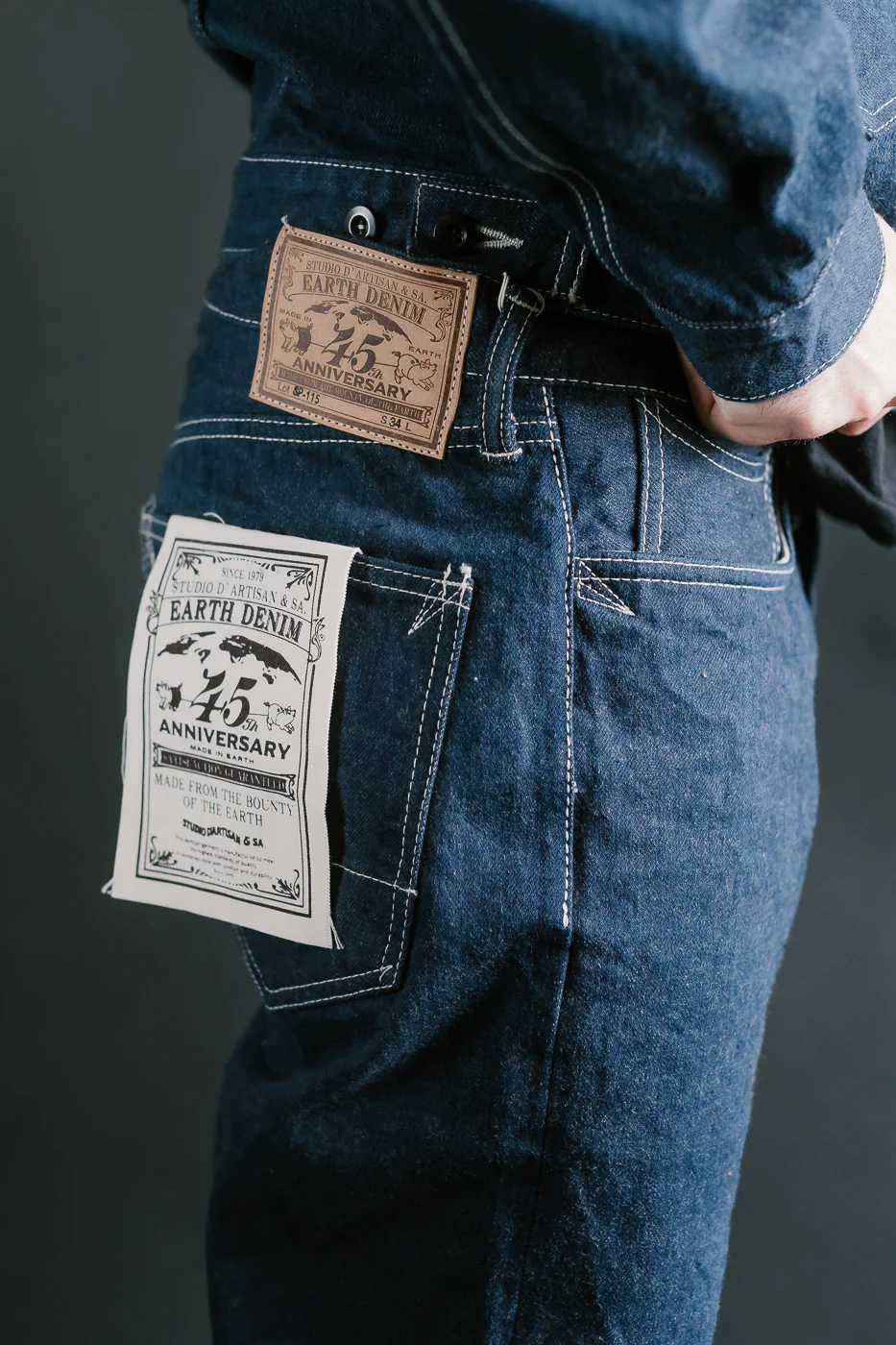 SP-115S - 15oz Foxfibre® "Earth Denim" 45th Anniversary Selvedge Jeans - Regular Straight - Image 19