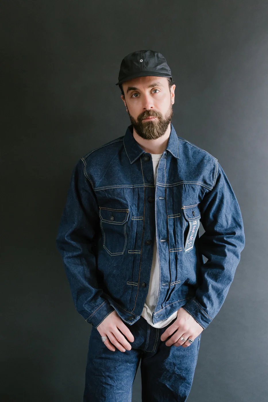 SP-116 - 45th Anniversary "Ai Sa" Type II Selvedge Jacket - Natural Indigo, Sakura - Image 12