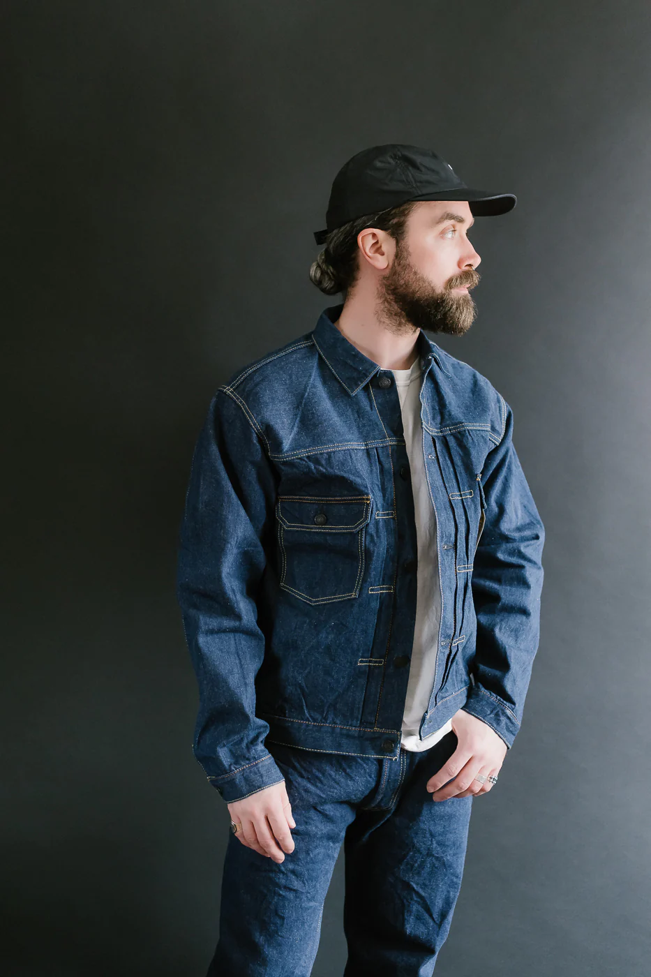 SP-116 - 45th Anniversary "Ai Sa" Type II Selvedge Jacket - Natural Indigo, Sakura - Image 16