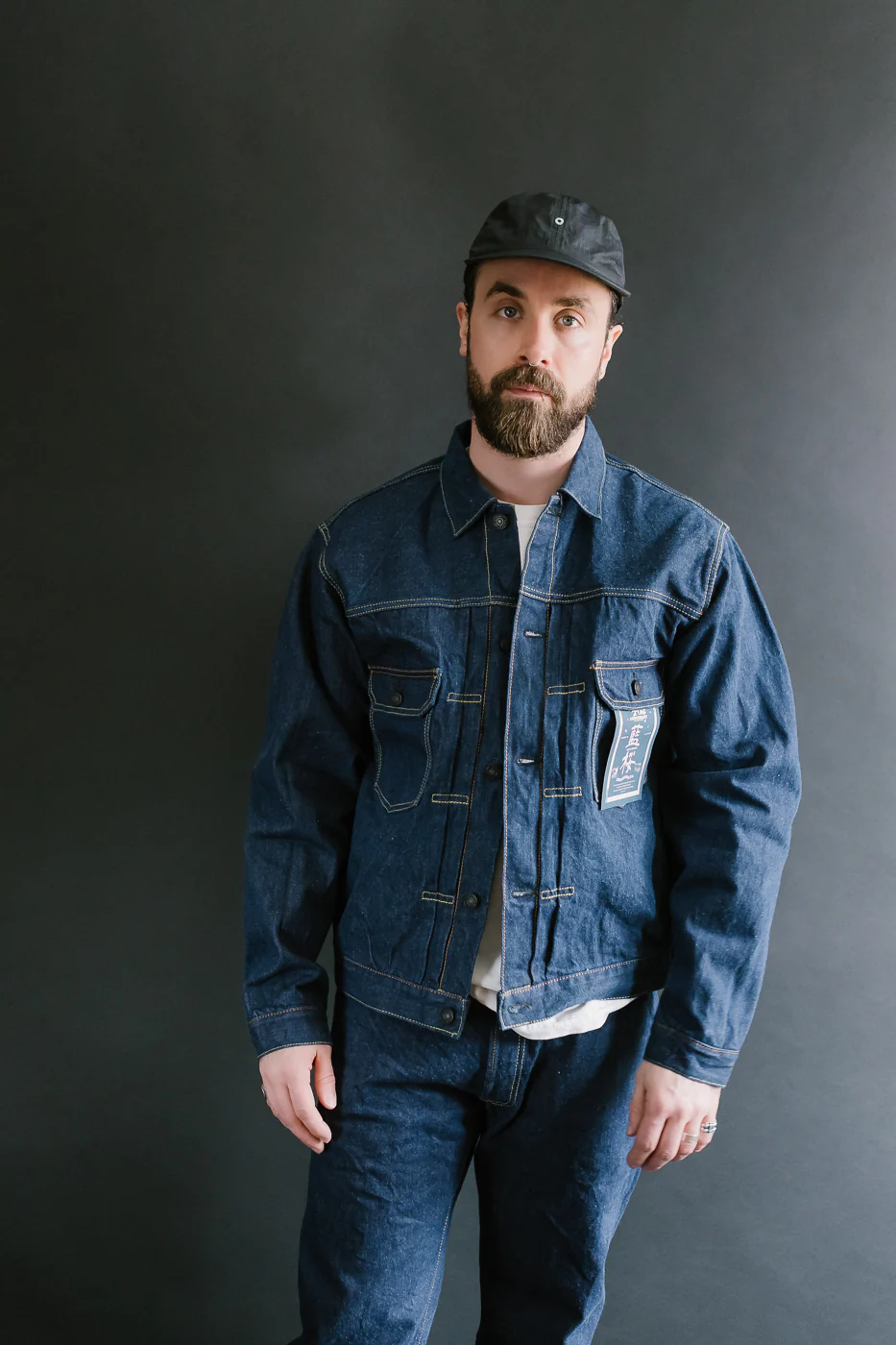 SP-116 - 45th Anniversary "Ai Sa" Type II Selvedge Jacket - Natural Indigo, Sakura - Image 17