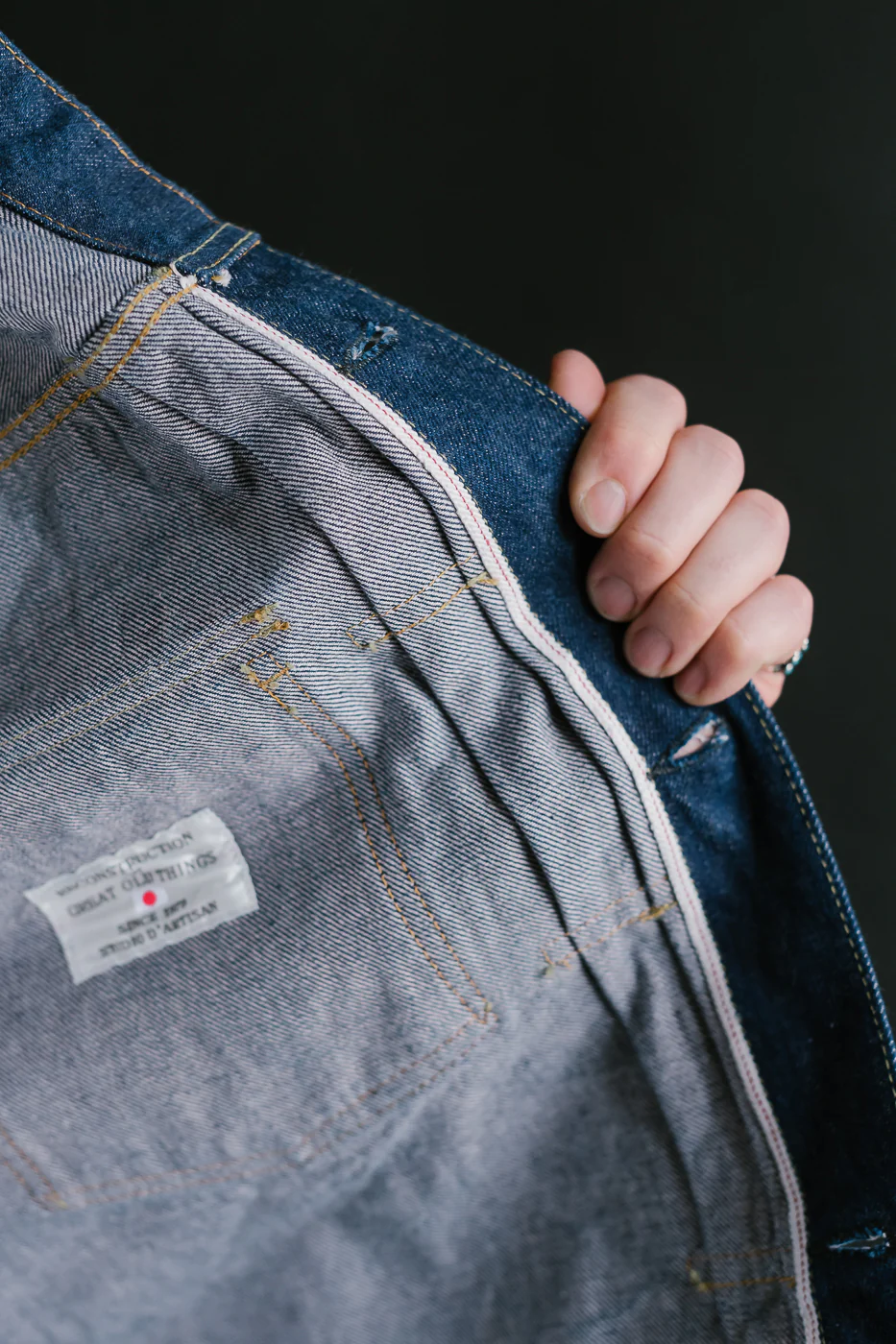 SP-116 - 45th Anniversary "Ai Sa" Type II Selvedge Jacket - Natural Indigo, Sakura - Image 21