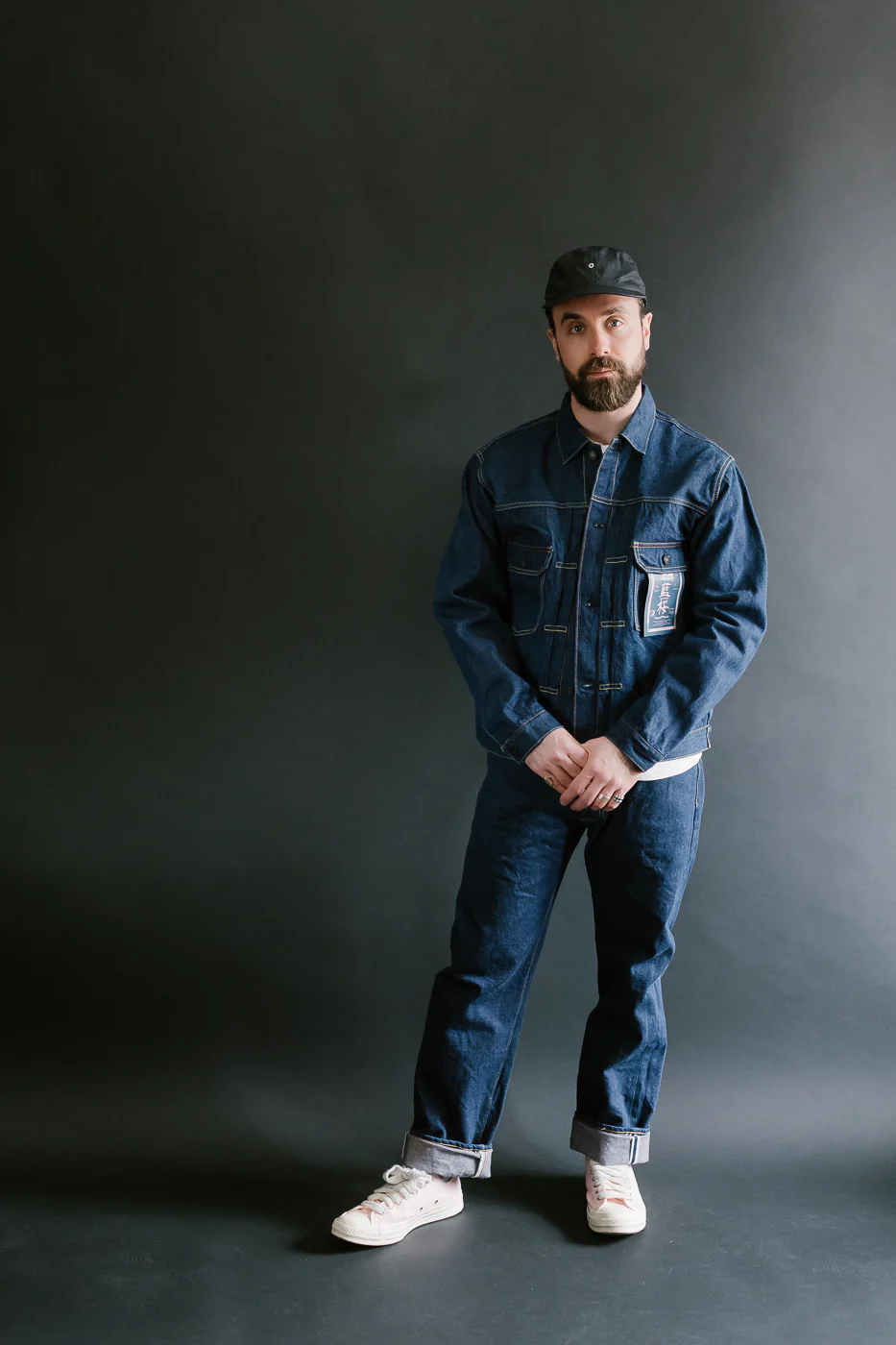 SP-116 - 45th Anniversary "Ai Sa" Type II Selvedge Jacket - Natural Indigo, Sakura - Image 8