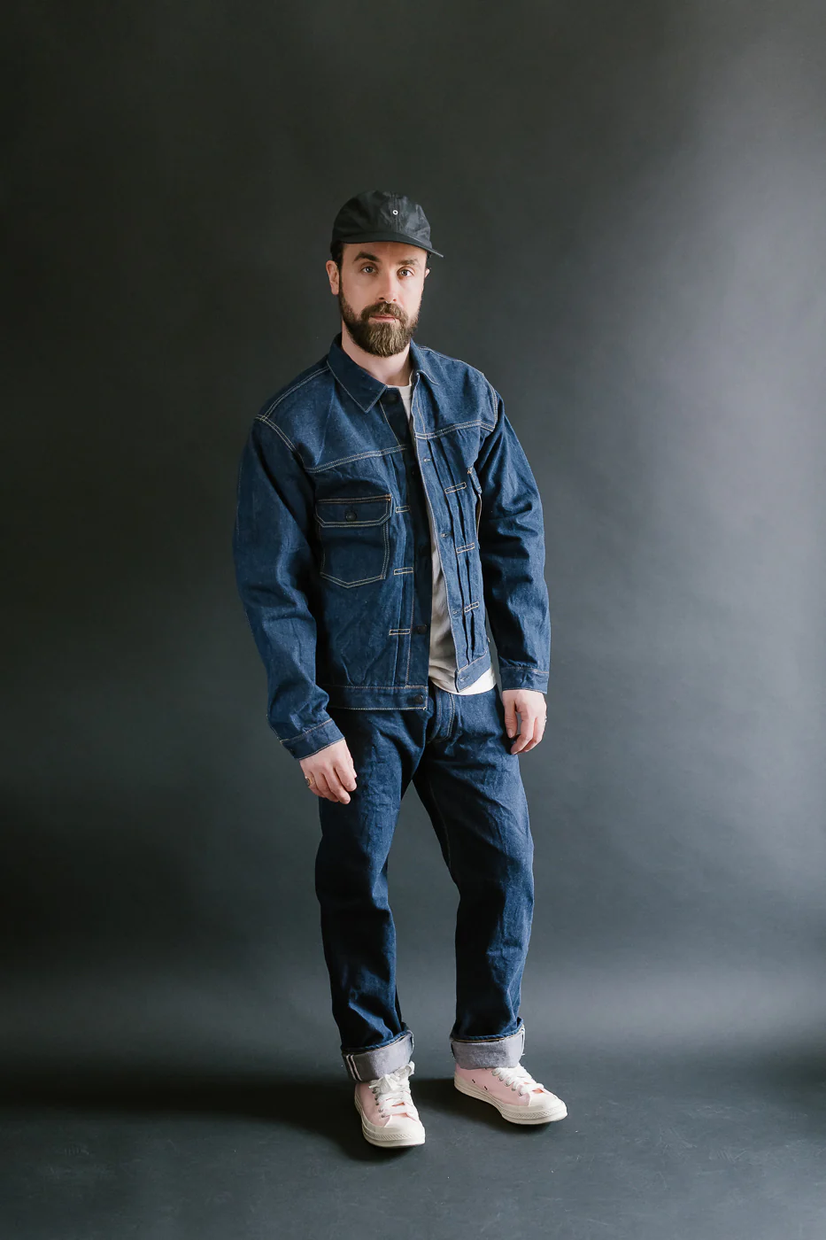 SP-116 - 45th Anniversary "Ai Sa" Type II Selvedge Jacket - Natural Indigo, Sakura - Image 9