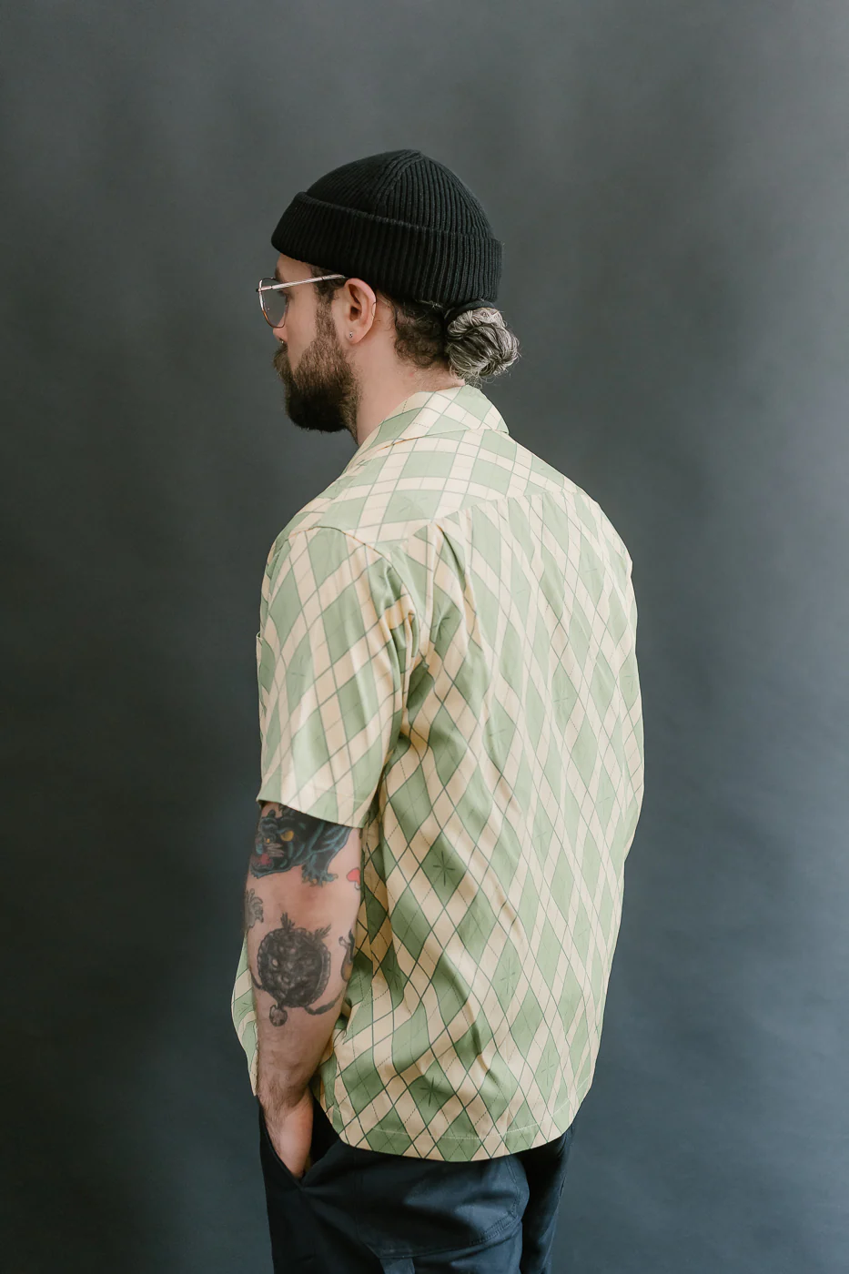 SSA25-01 - "Narahira" Snake Pattern Shirt - Green - Image 11