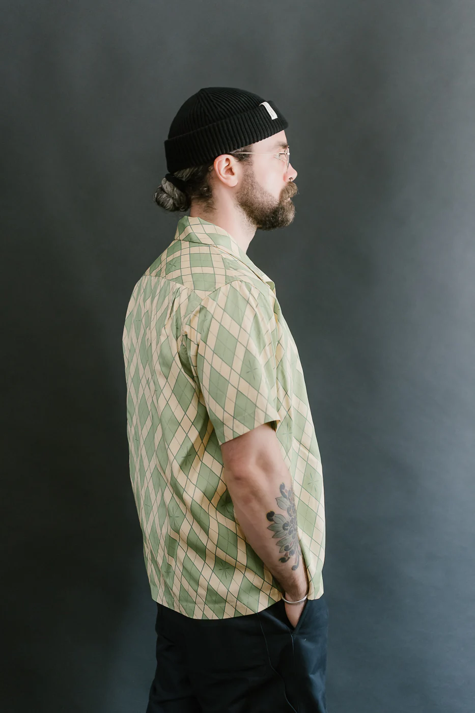 SSA25-01 - "Narahira" Snake Pattern Shirt - Green - Image 13