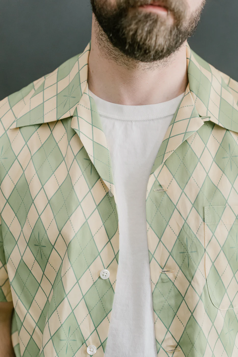SSA25-01 - "Narahira" Snake Pattern Shirt - Green - Image 16
