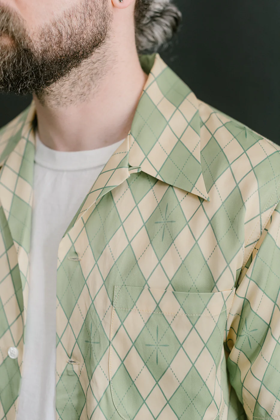 SSA25-01 - "Narahira" Snake Pattern Shirt - Green - Image 17