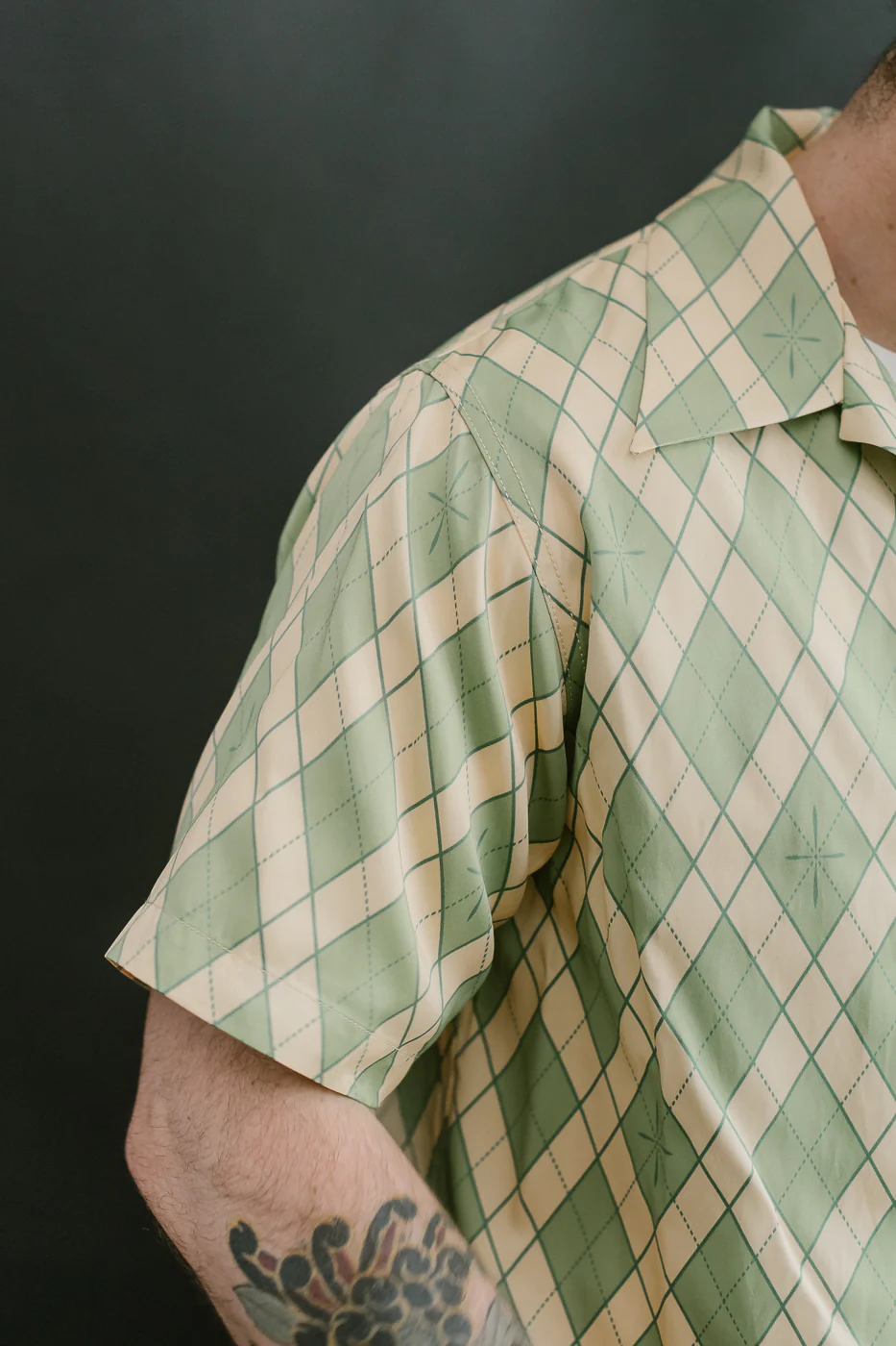 SSA25-01 - "Narahira" Snake Pattern Shirt - Green - Image 19