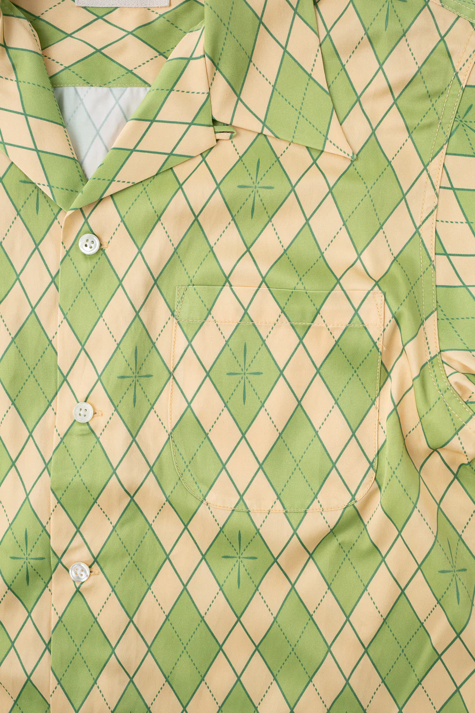 SSA25-01 - "Narahira" Snake Pattern Shirt - Green - Image 4