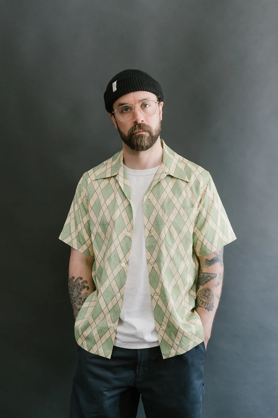 SSA25-01 - "Narahira" Snake Pattern Shirt - Green - Image 9