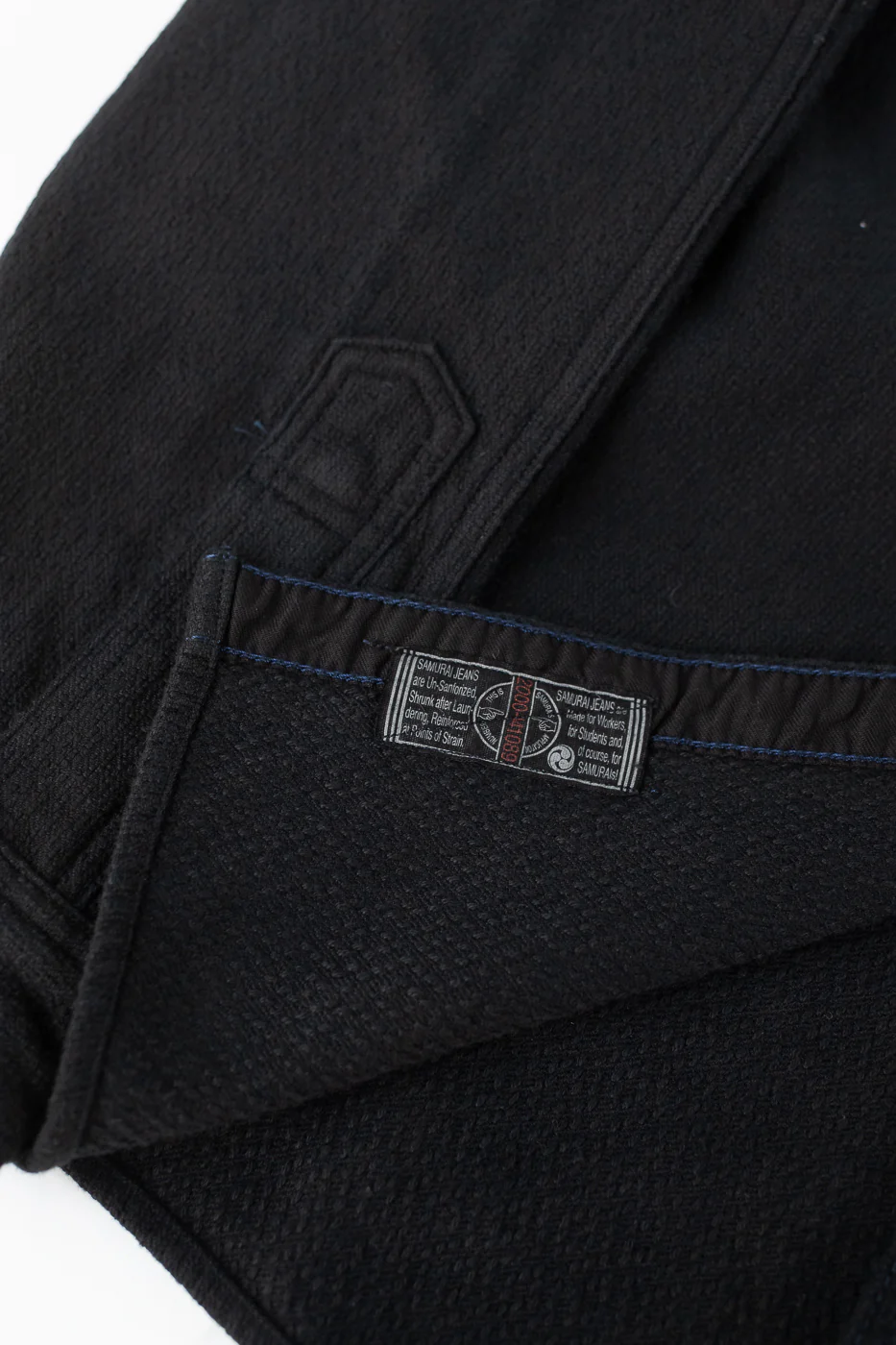 SSN24-01W - Overdyed Sashiko Flannel Work Shirt - Black - Image 6