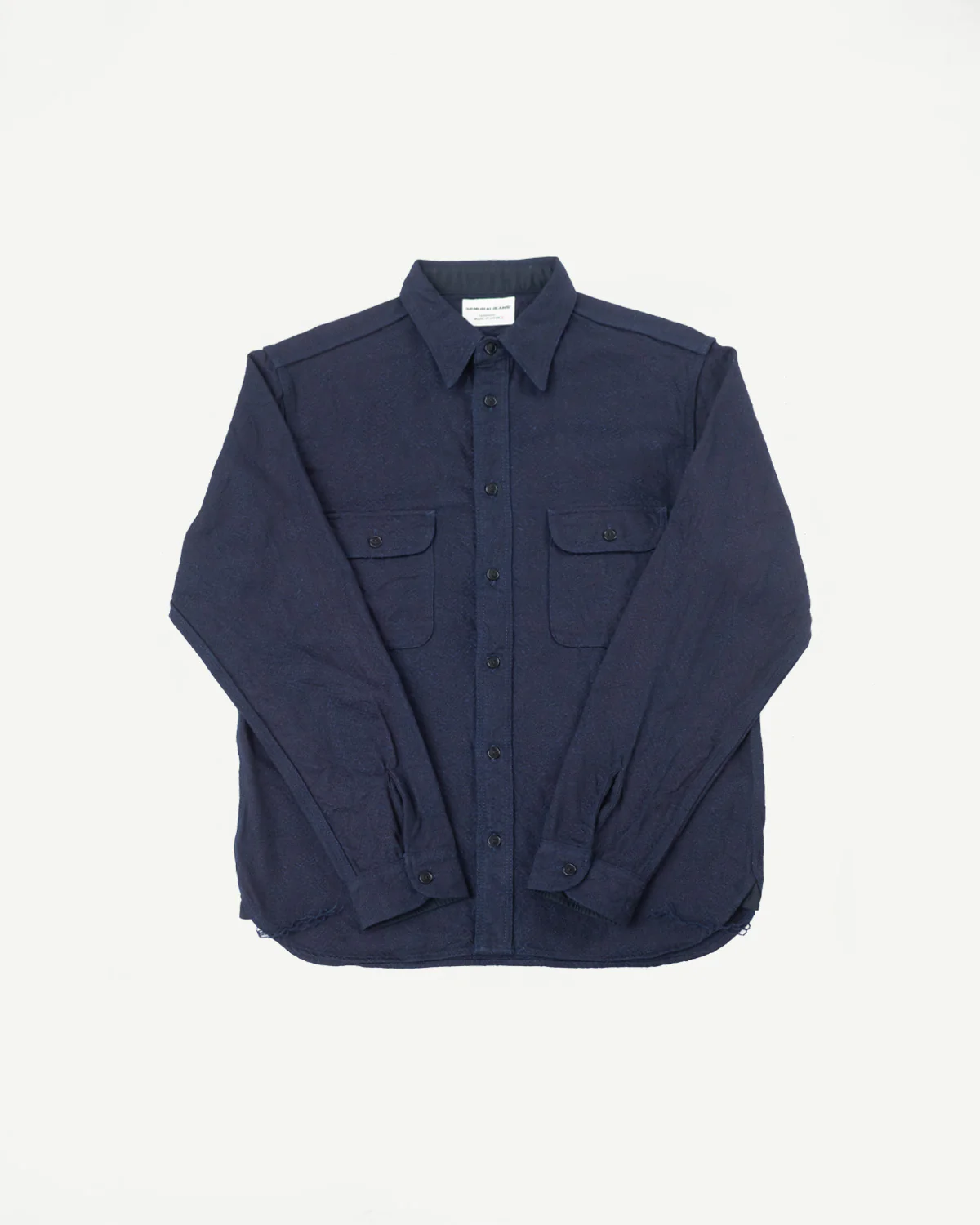 SSN25-01W - Snake Jacquard Work Shirt - Indigo