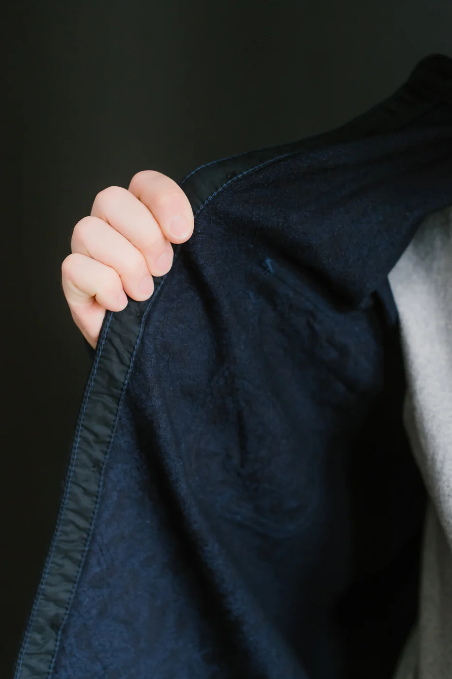 SSN25-01W - Snake Jacquard Work Shirt - Indigo - Image 22