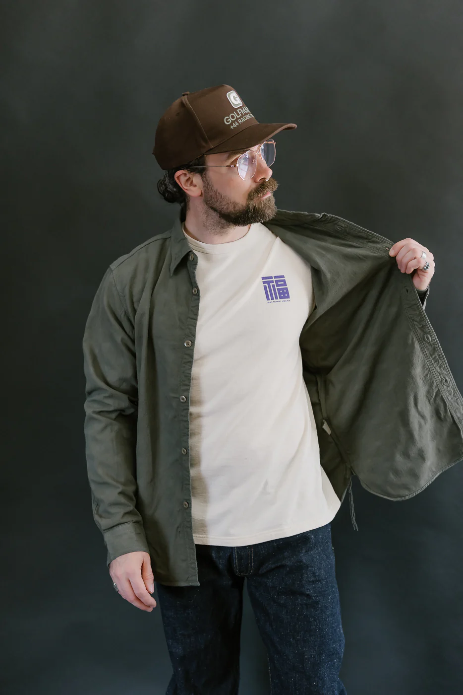 SSS25-ATW - "Tropical Weather Dobby" Shirt - Olive Green - Image 10