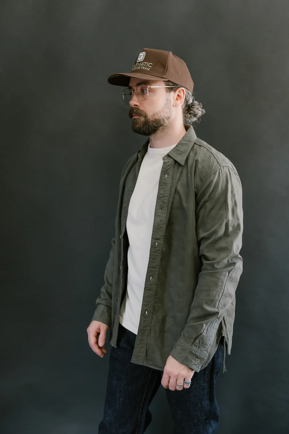 SSS25-ATW - "Tropical Weather Dobby" Shirt - Olive Green - Image 11