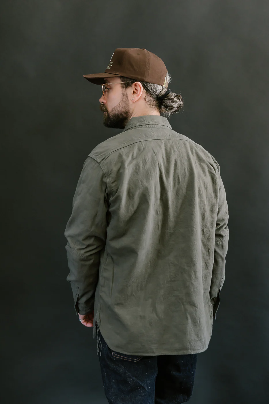 SSS25-ATW - "Tropical Weather Dobby" Shirt - Olive Green - Image 12