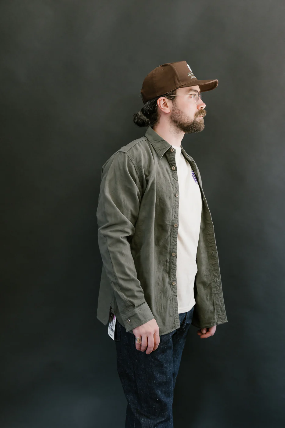 SSS25-ATW - "Tropical Weather Dobby" Shirt - Olive Green - Image 14