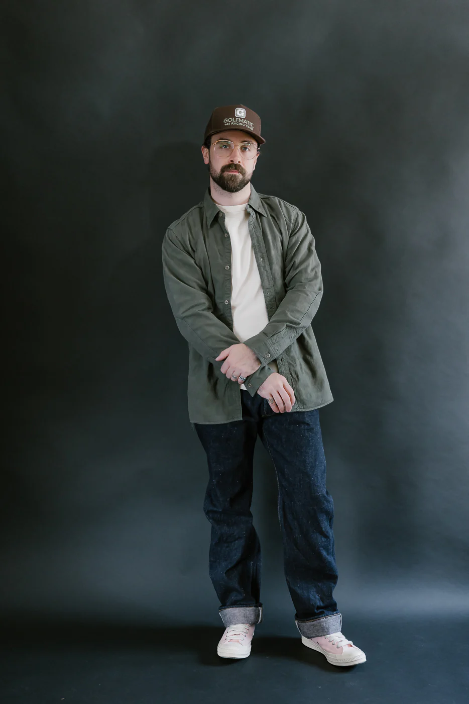 SSS25-ATW - "Tropical Weather Dobby" Shirt - Olive Green - Image 6