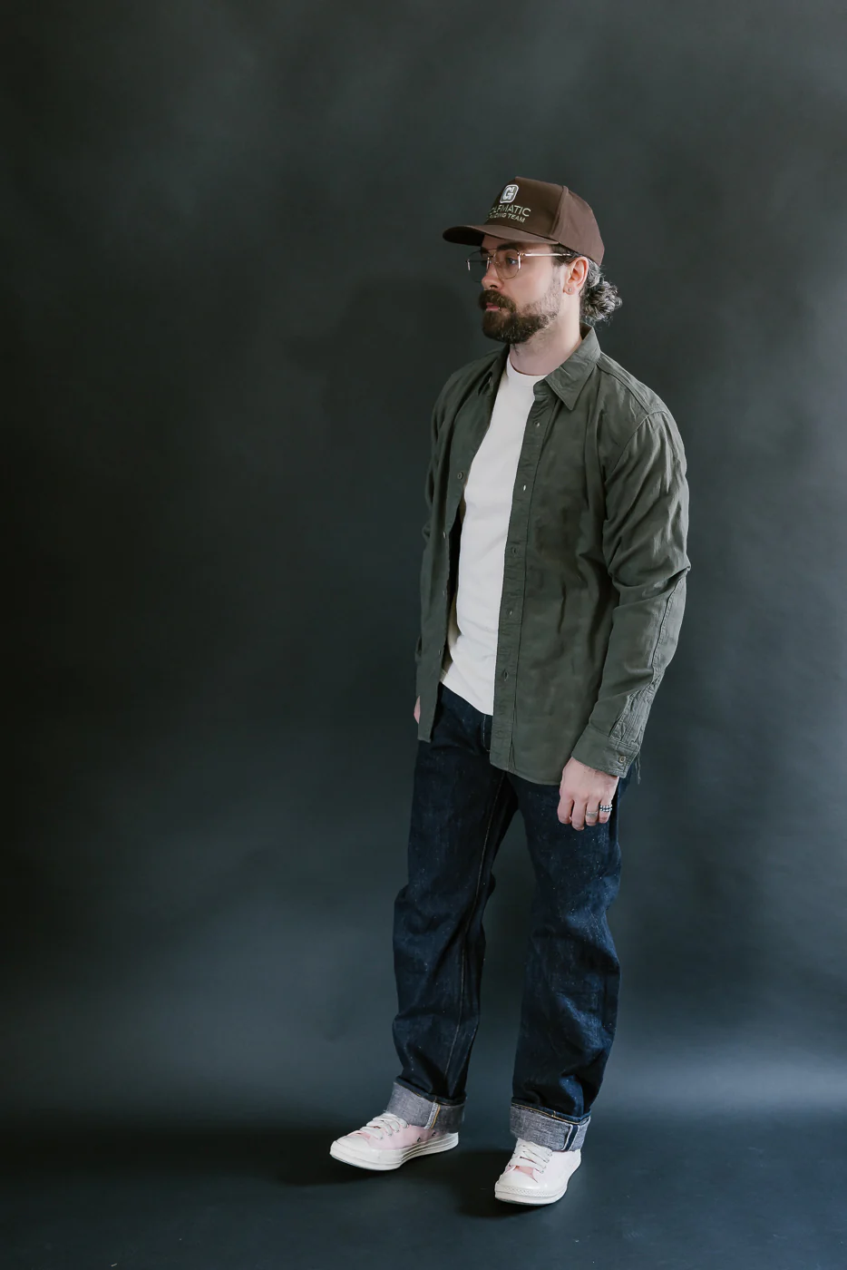 SSS25-ATW - "Tropical Weather Dobby" Shirt - Olive Green - Image 7