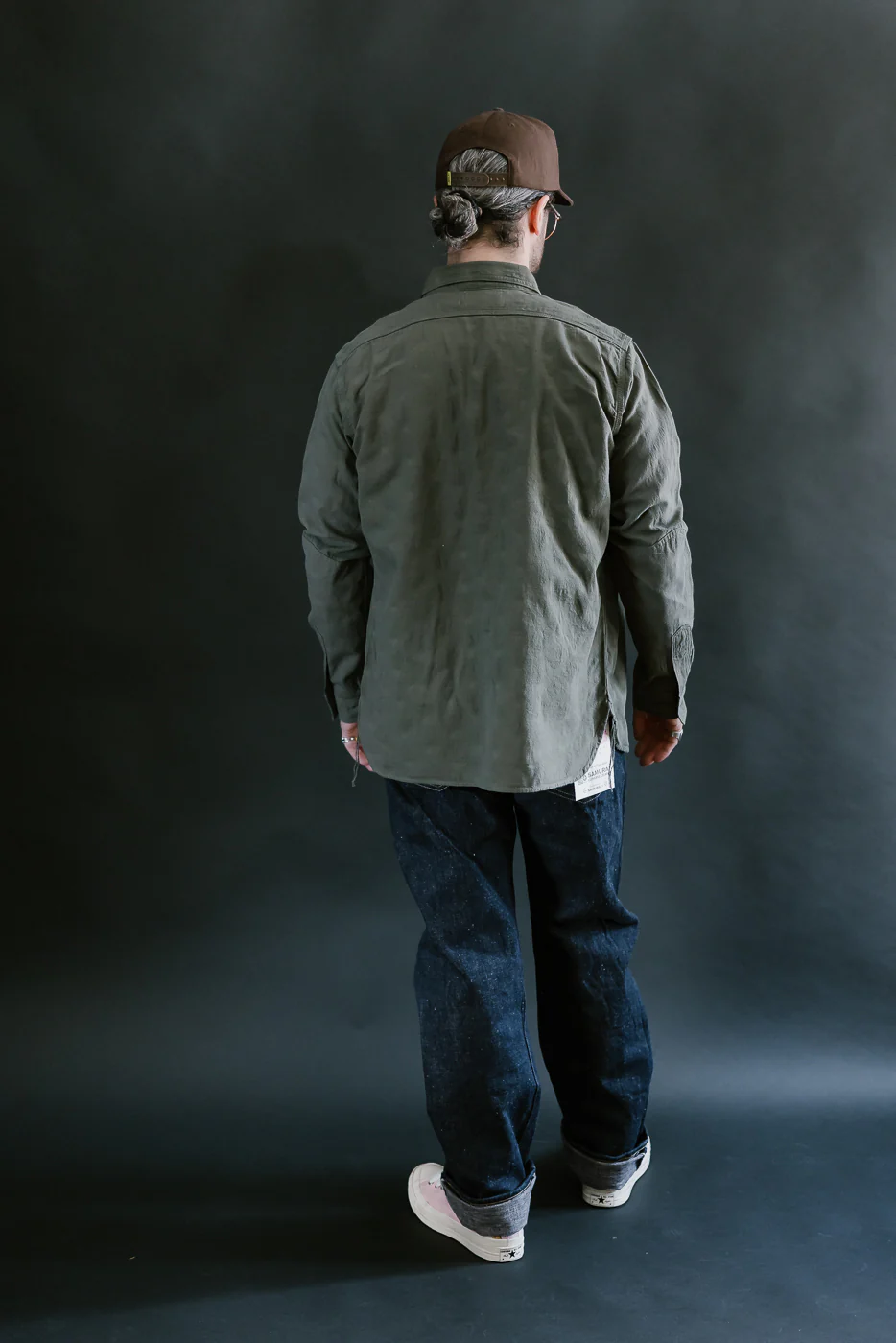 SSS25-ATW - "Tropical Weather Dobby" Shirt - Olive Green - Image 8