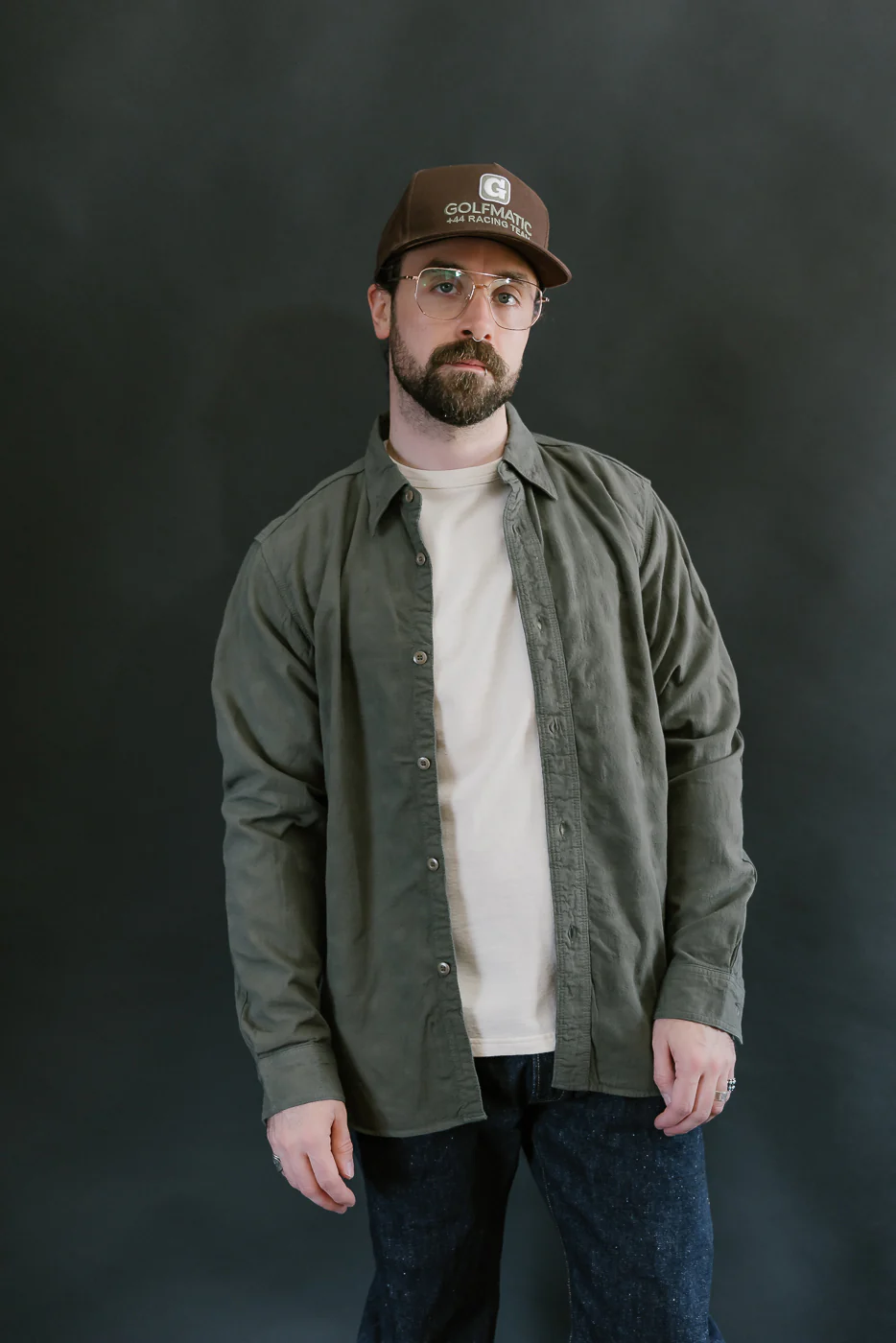 SSS25-ATW - "Tropical Weather Dobby" Shirt - Olive Green - Image 9