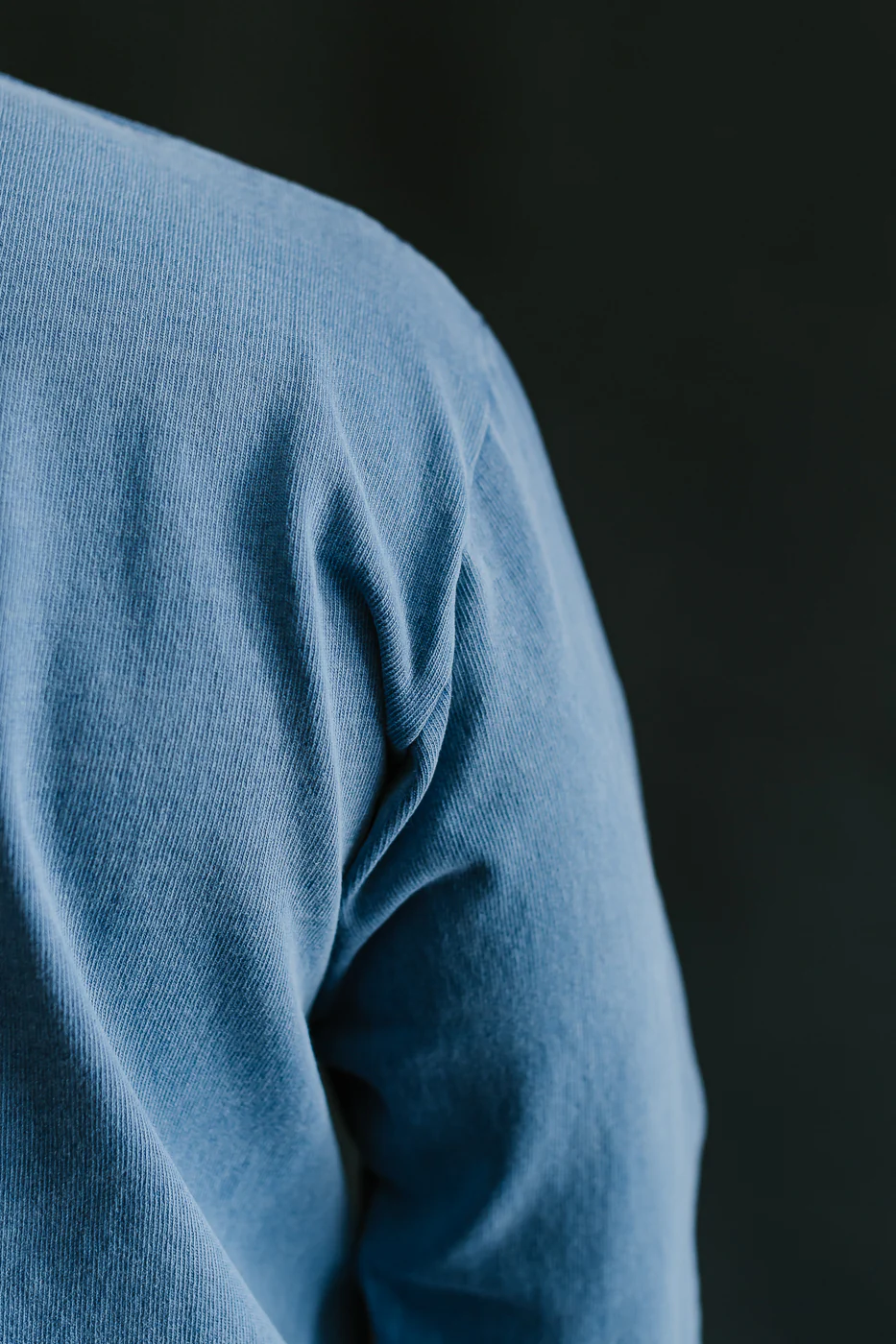 "Stand Wheel" Heavyweight Long Sleeve Pigment Dyed Tee - Light Indigo - Image 17
