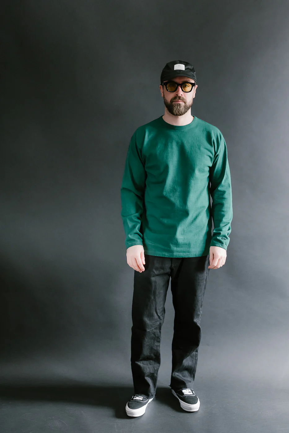 "Stand Wheel" Heavyweight Long Sleeve Tee - Green - Image 5