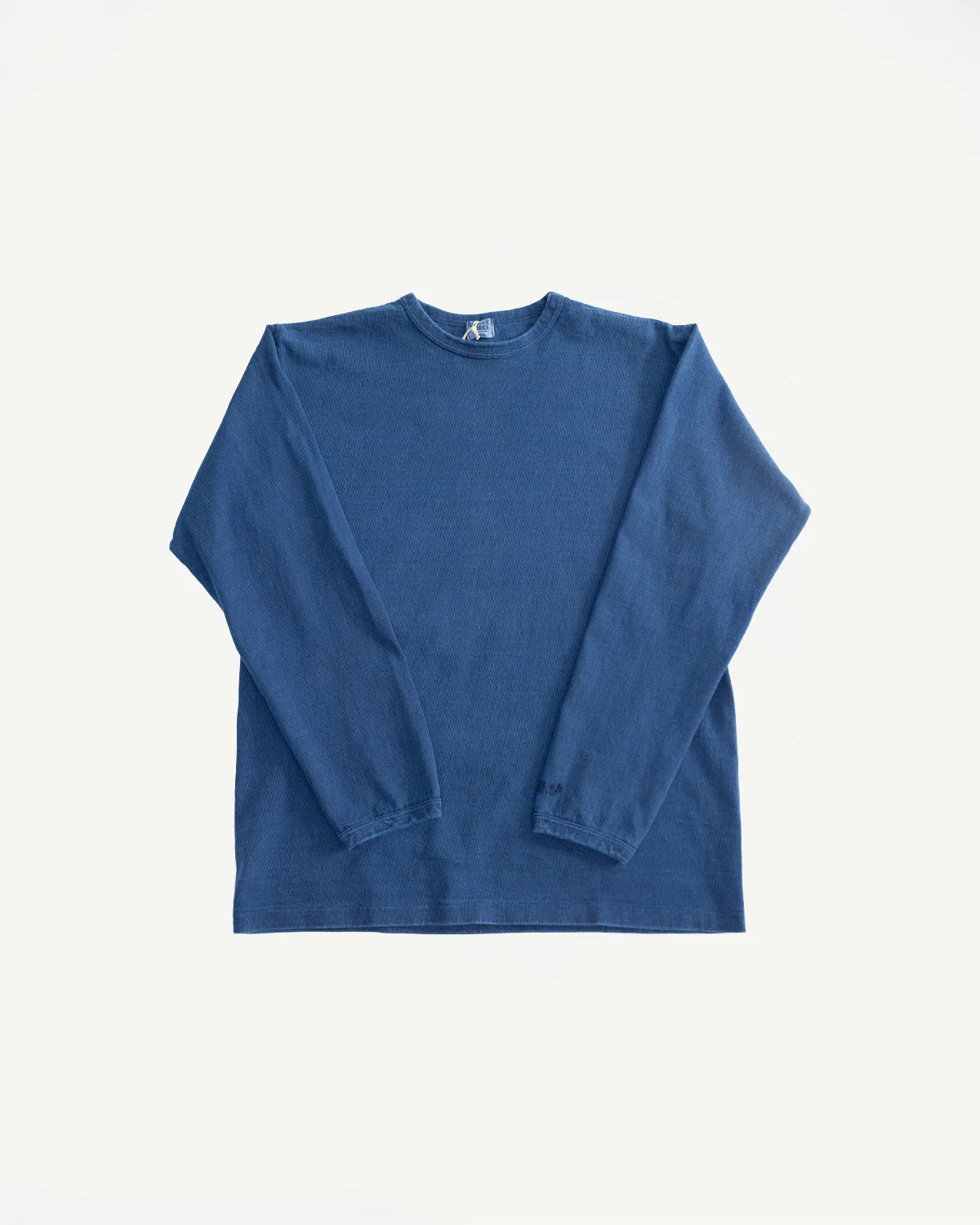 9.5oz "Stand Wheel" Heavyweight Long Sleeve Tee - Indigo